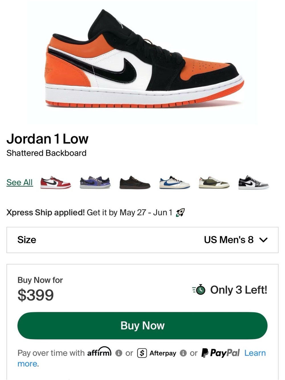 Jordan 1 low shattered backboard